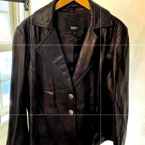 🔥Real 🔥calf🔥 Leather 🔥black🔥  jacket 🧥